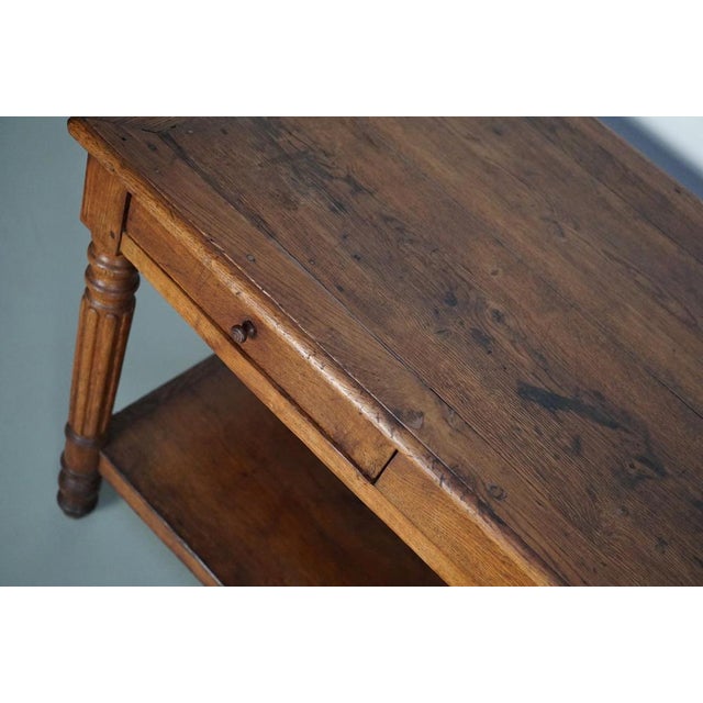 Gold Antique French Rustic Oak Console, 19th Century For Sale - Image 8 of 18