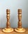 Mid-Century Modern Vintage Inlaid Wood Candlesticks - A Pair For Sale - Image 3 of 12