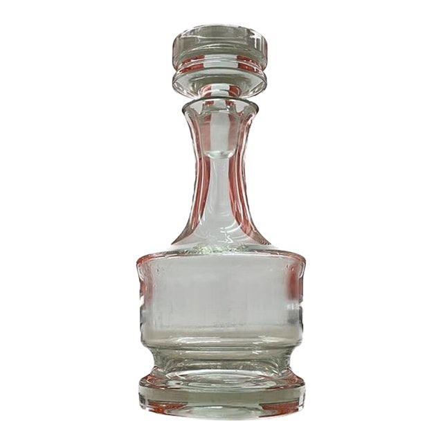 1970s Authentic Svend Jensen "Margit" Danish Modern Crystal Decanter & Stopper For Sale