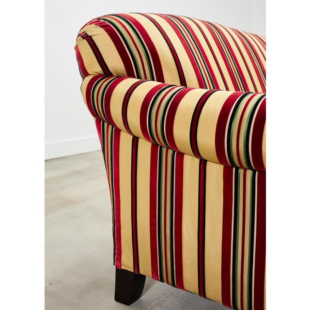 Ralph Lauren Home "Bel Air" Striped Velvet Sofa 8 Ft Usa 2008 For Sale - Image 15 of 18