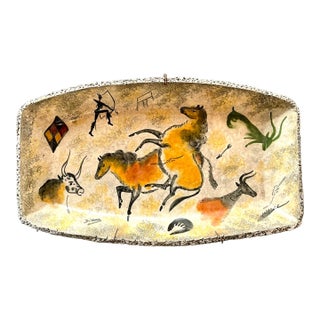 Vintage Lascaux Cave Painting Bowl For Sale