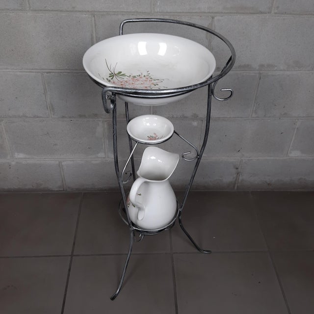 Vintage Basin with Pitcher, 1950s, Set of 2 For Sale - Image 4 of 13