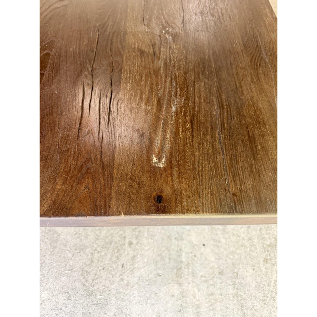 Restoration Hardware Reclaimed Oak Plinth Coffee Table For Sale - Image 10 of 13