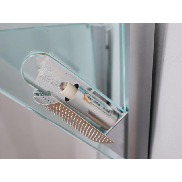 Postmodern Icaro Wall Sconces in Glass and Aluminum by Carlo Forcolini for Artemide, 1980s, Set of 2 For Sale - Image 10 of 12