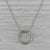 Modern 0.47ctw Diamond Eternity Circle Pendant Necklace 14k Gold 16.25" Cable Chain For Sale - Image 3 of 6