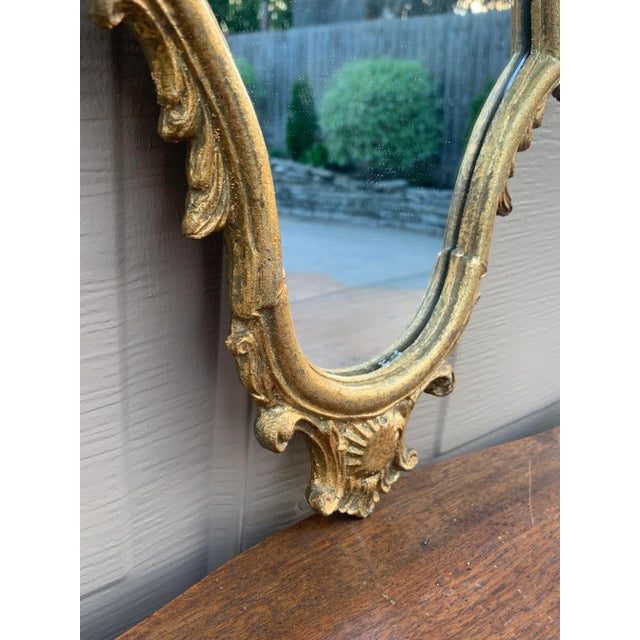 Wood Italian Rococo Style Giltwood Wall Mirror For Sale - Image 7 of 9