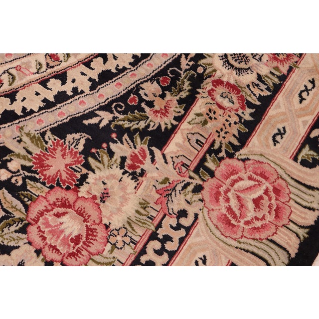 Elegant Pak-Persian Black/Beige Wool Rug - 8'1'' X 10'2'' For Sale In New York - Image 6 of 9