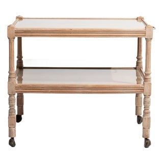 French Oak Bar Cart on Casters, Antique, France, Circa 1950 For Sale