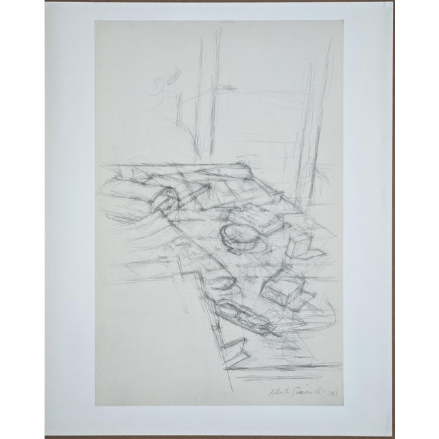 Black Alberto Giacometti, Still Life, 1963, Original Lithograph For Sale - Image 8 of 8