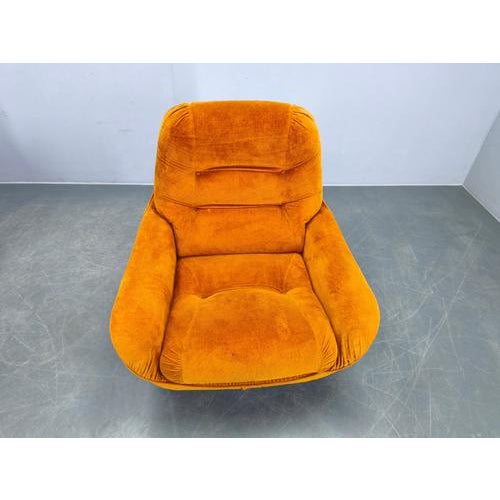 Space Age Italian Lounge Chairs in Orange Upholstery, 1970s, Set of 2 For Sale - Image 14 of 18