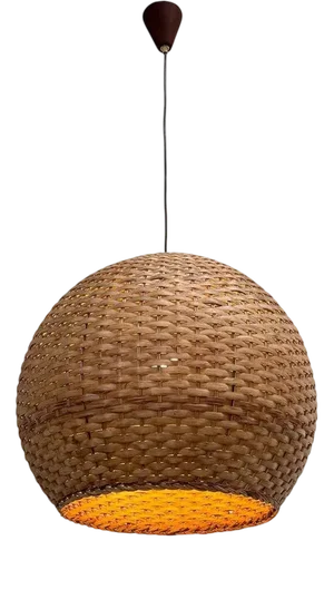 Wicker Pendant Light, 1960s