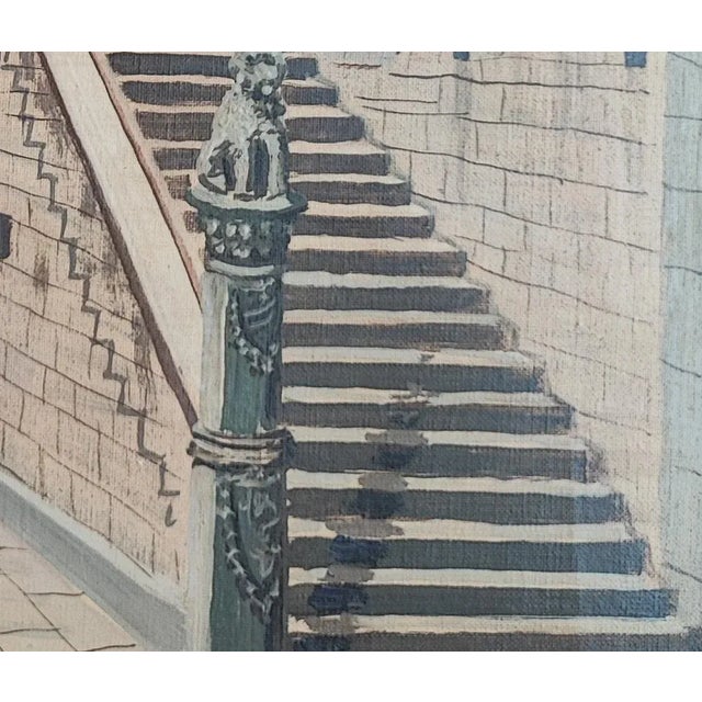 Enrico Bianchini, Firenze Cortile del Bargello, Oil on Canvas, Framed For Sale - Image 6 of 11