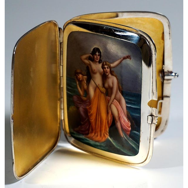 Art Nouveau Silver Cigarette Case, 1890s For Sale - Image 6 of 10