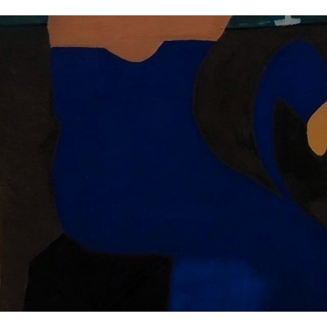 Contemporary Women Talk Minimalist Acrylic Painting For Sale - Image 3 of 4
