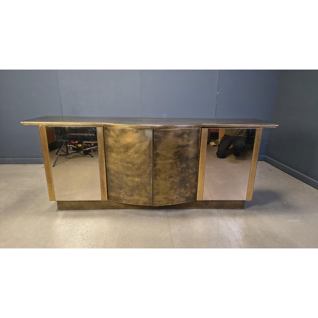 Brass Credenza from Belgochrom, 1980s For Sale - Image 11 of 13