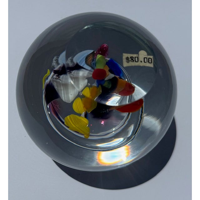 For sale is a 3" art glass crystal globe that came from a collection of handmade crystal by Karlov Svoboda. This...