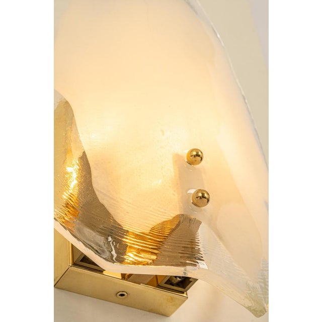 Brass & Murano Glass Wall Lights from Kalmar, Austria, 1970s, Set of 2 For Sale - Image 6 of 15