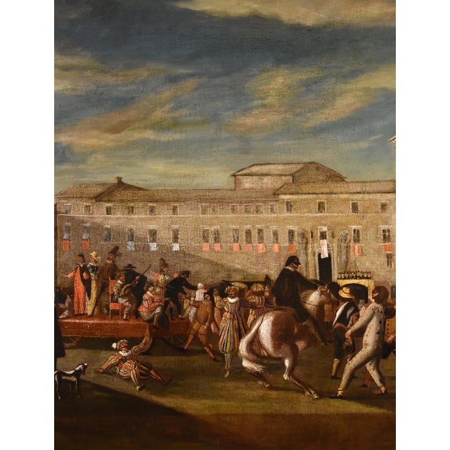 Workshop of Michelangelo Cerquozzi, Carnival Rome Piazza Colonna, 1640, Oil on Canvas For Sale - Image 4 of 18