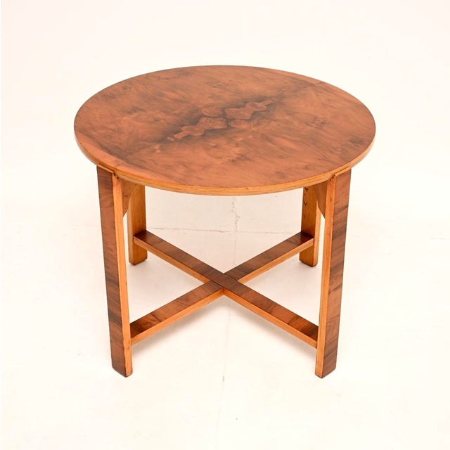 Wood Art Deco Nesting Tables in Figured Walnut, 1930, Set of 4 For Sale - Image 7 of 11