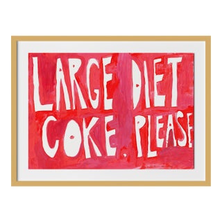 Large Diet, Please by Virginia Chamlee in Gold Frame, Medium Art Print For Sale