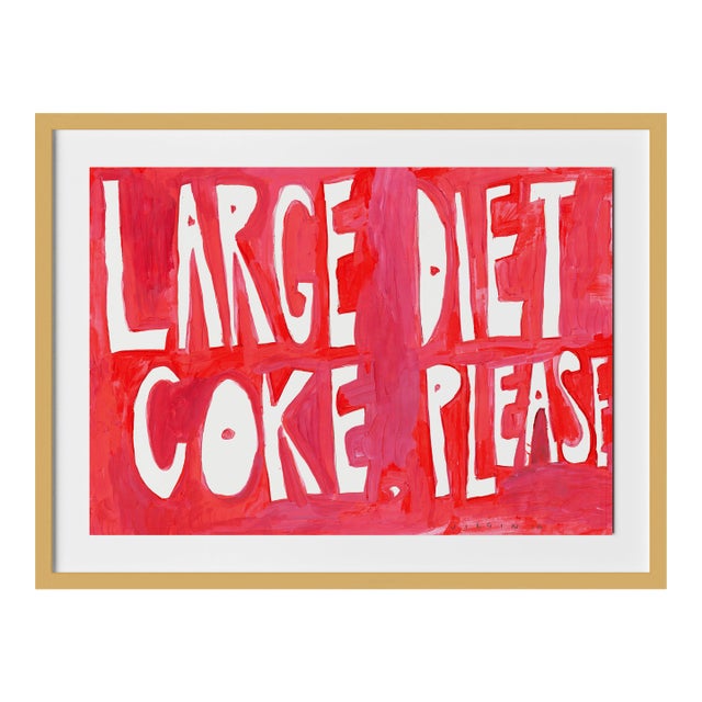 Large Diet, Please by Virginia Chamlee in Gold Frame, Medium Art Print For Sale