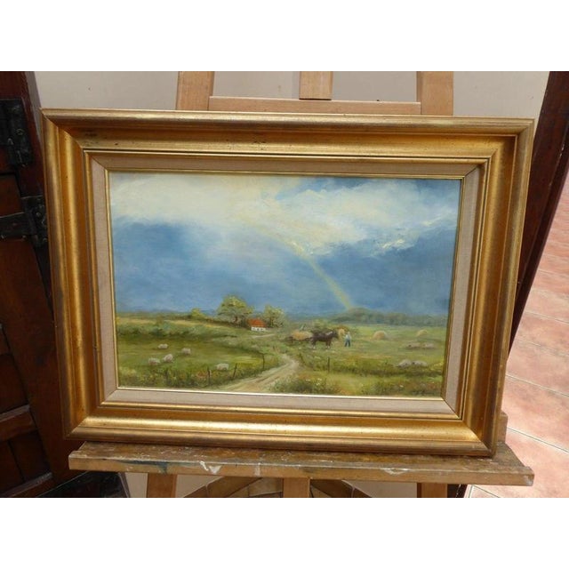 Eileen Quinn, Bringing Home the Harvest, 1970s, Oil Painting on Board, Framed For Sale - Image 9 of 14