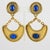 Contemporary Mercedes Robirosa Style Gilded Metal Clip Earrings with Glass Cabochons For Sale - Image 3 of 8