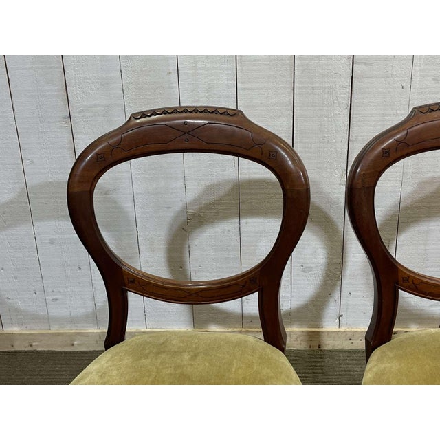Victorian English Chairs in Mahogany, Set of 4 For Sale - Image 6 of 14