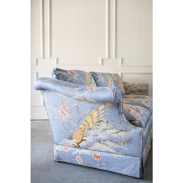 Textile 20th Century Southwood & Co Postmodern Pheasant Floral Sofa For Sale - Image 7 of 13