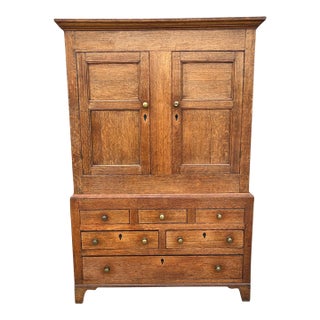 Early 19th Century Welsh Oak Tack Cupboard For Sale