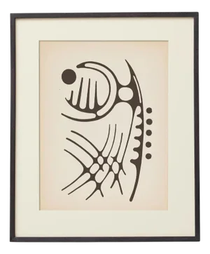 Moisès Villèlia, Aumun, No. 89/100, Illustrating a Poem, 1961, Linocut