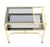 Mid-Century Modern Mid-Century Modern Solid Brass Square Profile Serving Cart on Wheels For Sale - Image 3 of 11