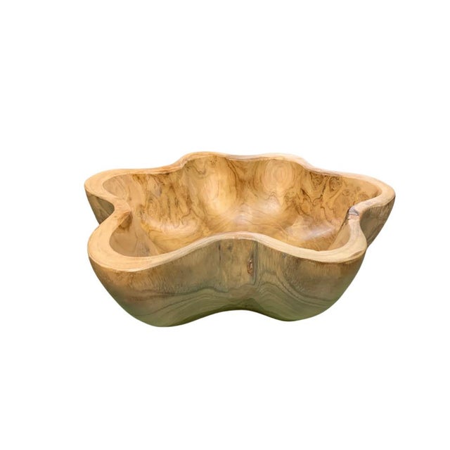 Contemporary Medium Wooden Bowl For Sale - Image 3 of 5