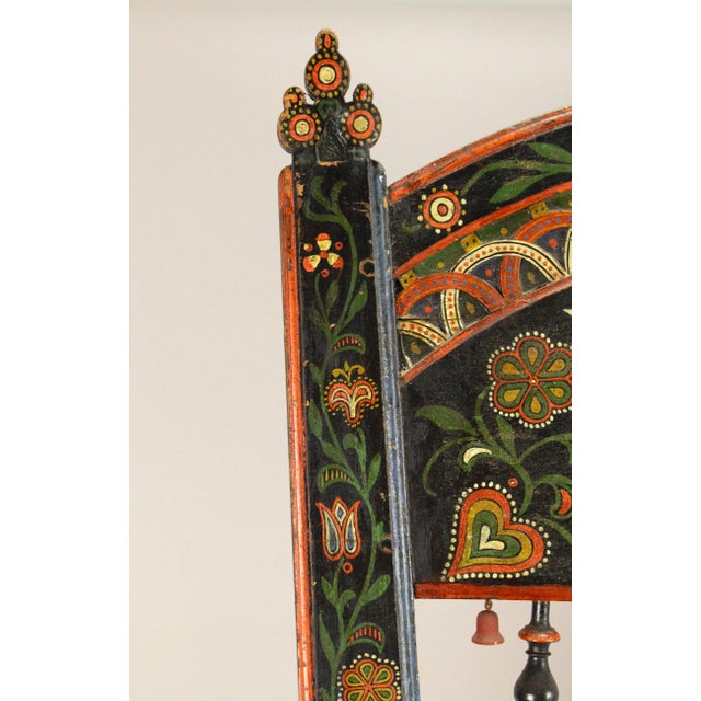 Tan Dated 1902 German Schwälmer Folk Art Wedding Chair For Sale - Image 8 of 18