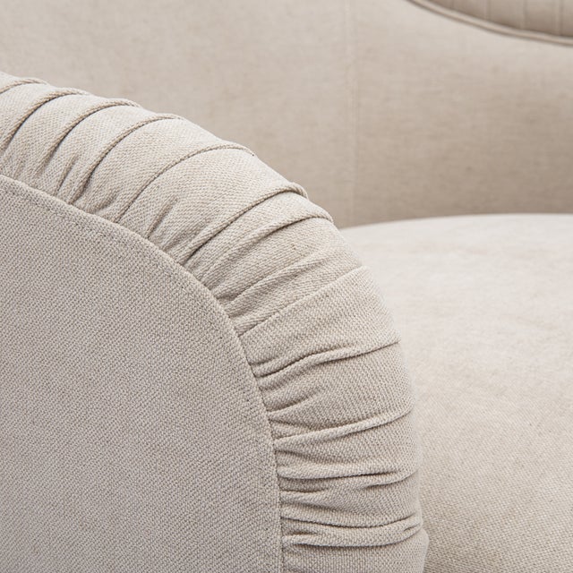 Pamela Tan Chenille Tassel Lounge Chair For Sale - Image 4 of 7