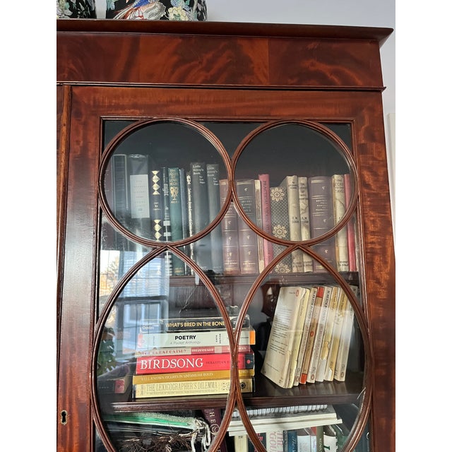19th C. Empire Flame Mahogany Secretary Bookcase For Sale In New York - Image 6 of 15