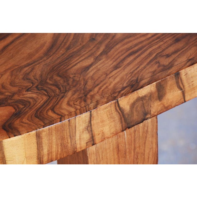 1930s Czech Art Deco Table in Caucasian Walnut, 1930s For Sale - Image 5 of 12
