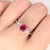 Gorgeous and timeless! Celebrate your love with this dazzling ruby and diamond ring in 14K white gold. The rich red ruby...