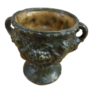17th Century Small Spanish Colonial Neoclassical Ceramic Urn