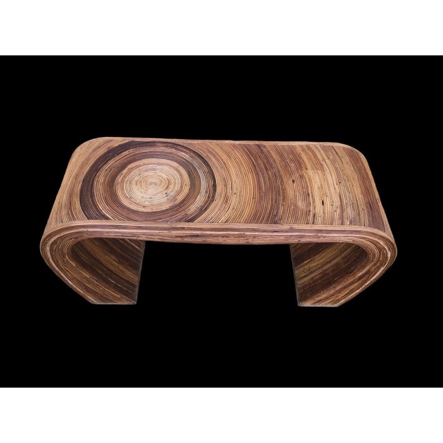 Wood 1970s Gabriella Crespi Style Pencil Reed Console Table. For Sale - Image 7 of 12