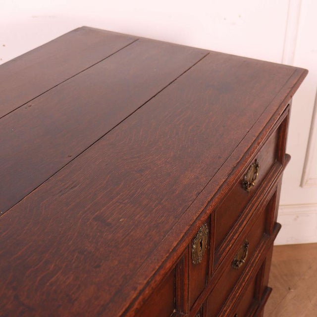 English Oak Chest of Drawers For Sale - Image 9 of 10