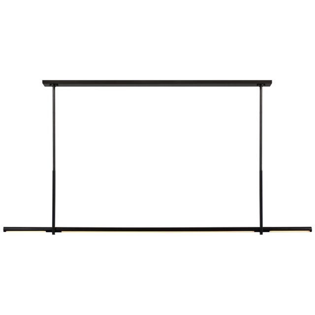 Kelly Wearstler for Visual Comfort Signature Axis Large Linear Pendant in Bronze For Sale