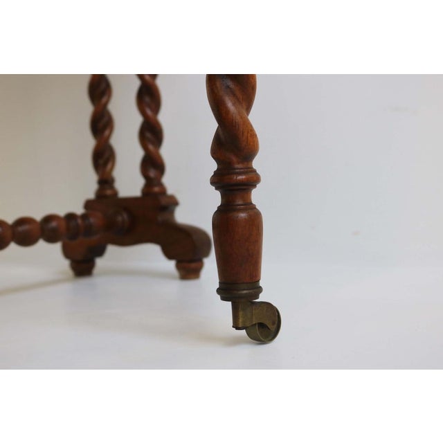 Antique English Barley Twist Foldable Table, 1890 For Sale - Image 3 of 15