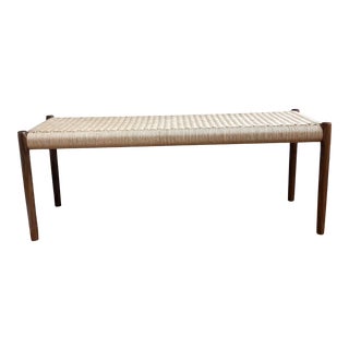 Contemporary Danish Moller Model 63a Bench For Sale