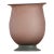 Vintage Frosted Purple Glass Vase on Blue-Green Foot For Sale