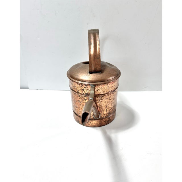 Vintage Copper Watering Can With Long Spout – Large Garden Vessel For Sale - Image 4 of 12