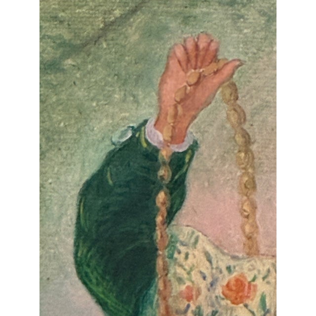 Ornamental & Decorative Materials Roberto De Lucchi Crosa Female Painting, Vintage For Sale - Image 7 of 12