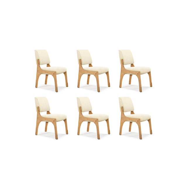 Not Yet Made - Made To Order Arches II Dining Chairs in Oak and Bouclé from Insidherland, Set of 6 For Sale - Image 5 of 5