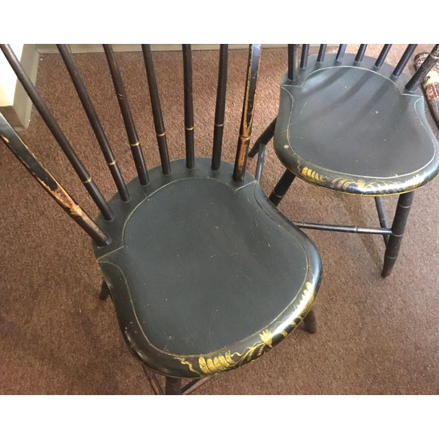 Hitchcock New England Spindle Back Painted Chairs Set of Four For Sale - Image 14 of 16