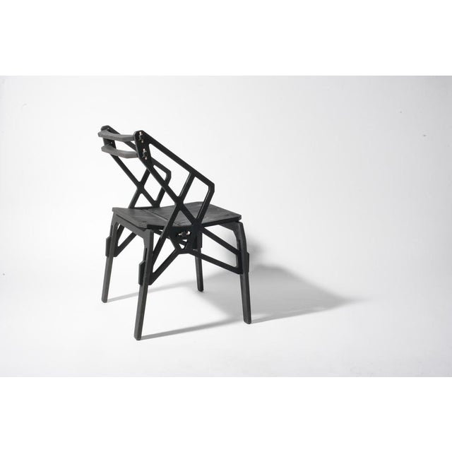 Frame Armchair in Charcoal Black by Konstantin Achkov for Lock For Sale - Image 4 of 18